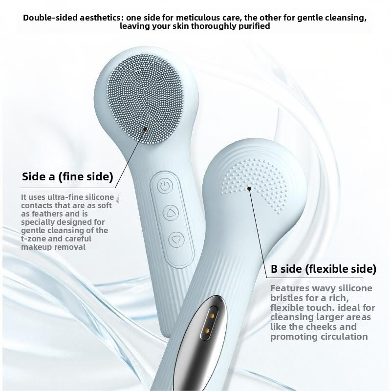 Temperature Sensing Silicone Facial Cleansing Brush