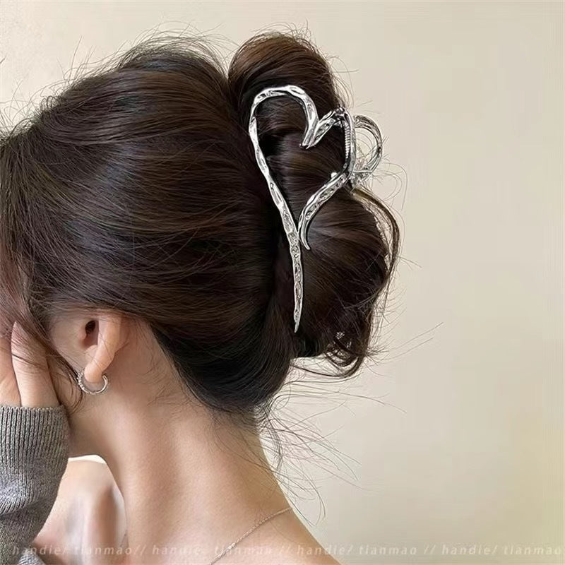 Metal Butterfly Hair Clips with Pearl Accents