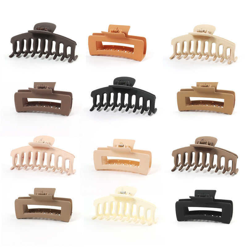 Rectangular Hair Grip Clips Frosted Finish