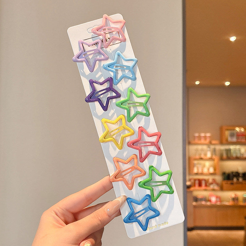 Childrens Colorful Star Hair Clips