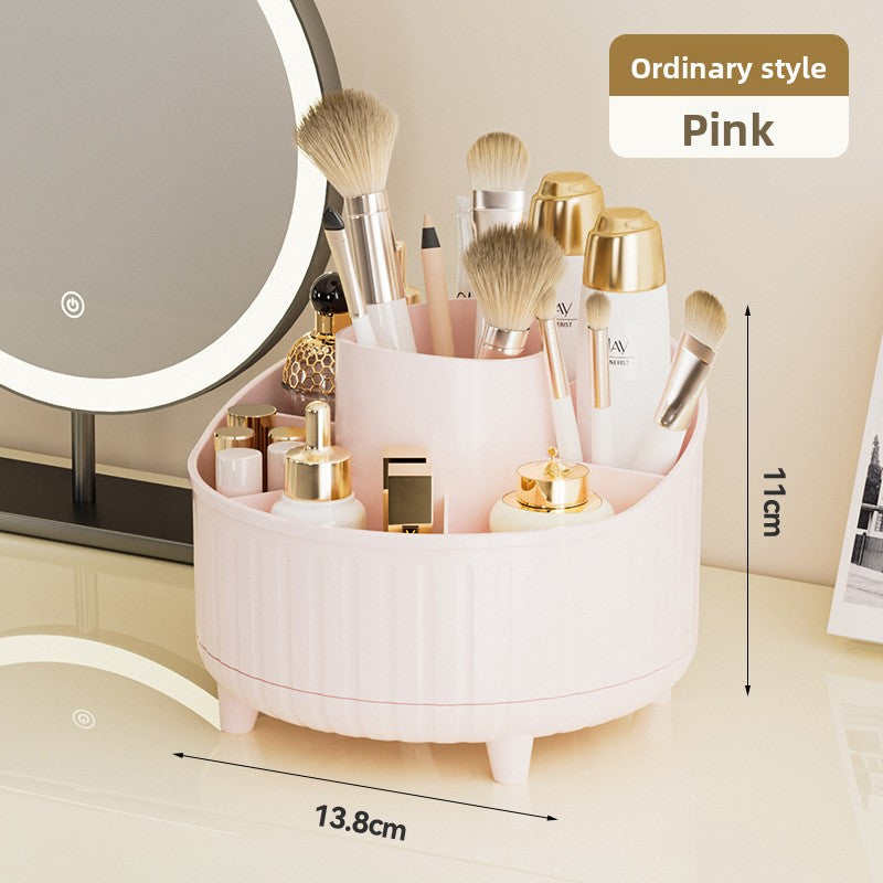 Rotatable Makeup Brush Organizer with Dustproof Cover
