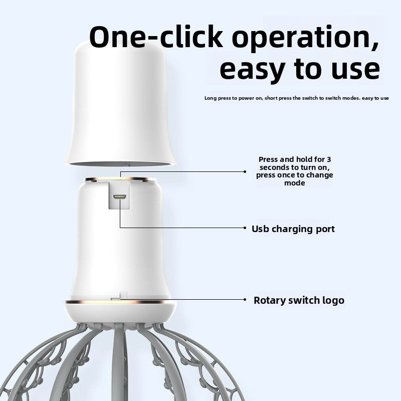 Eight-Claw Head Massager Scalp Relaxation Device