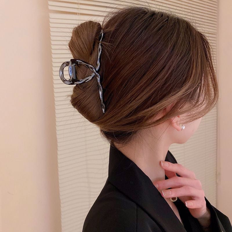 Metal Butterfly Hair Clips with Pearl Accents