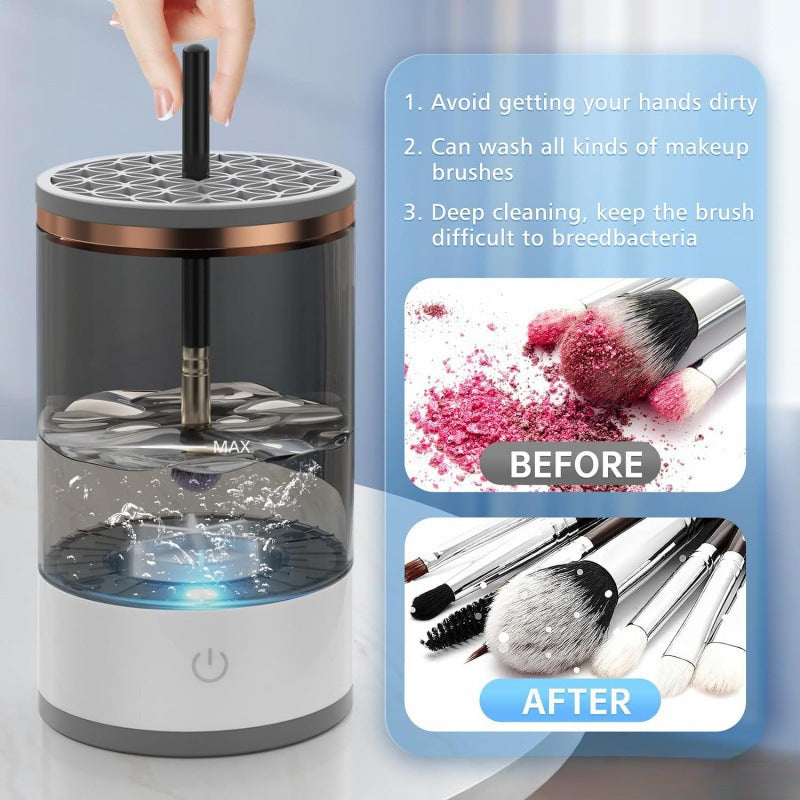 Makeup Brush Cleaner with Washing and Drying Functions