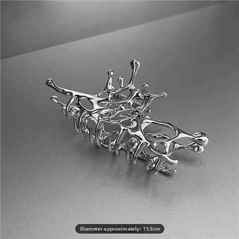 Metal Butterfly Hair Clips with Pearl Accents