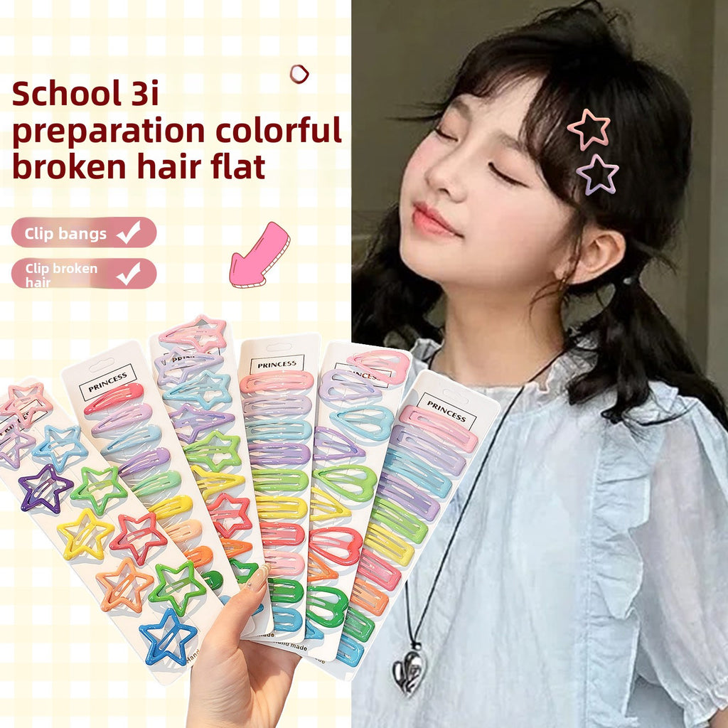 Childrens Colorful Star Hair Clips