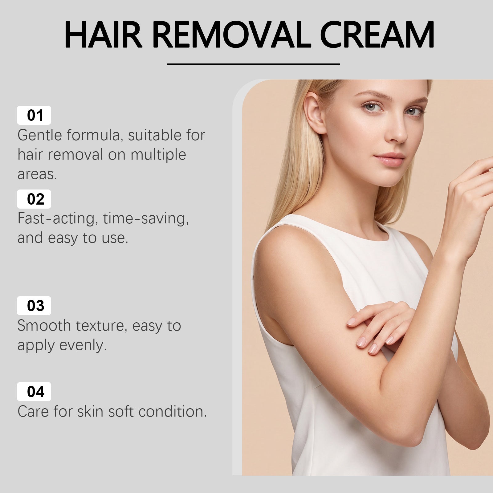 Gentle Hair Removal Cream for Smooth Skin