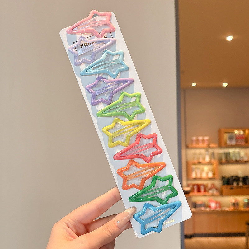 Childrens Colorful Star Hair Clips