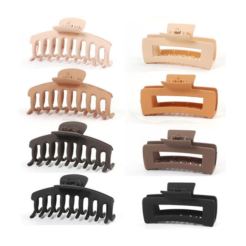 Rectangular Hair Grip Clips Frosted Finish